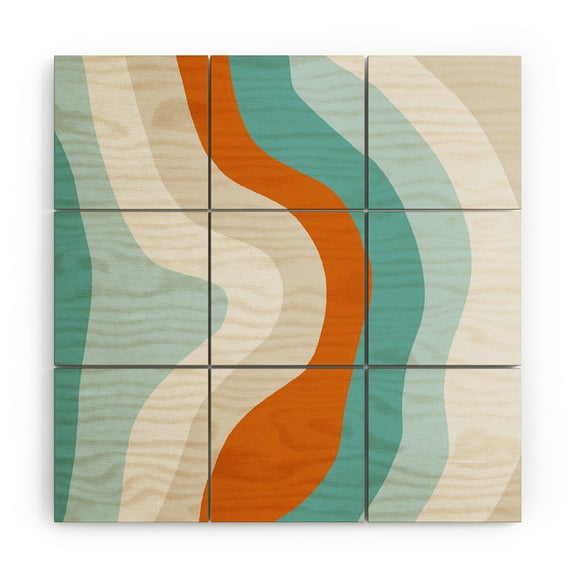 Society6 SunshineCanteen Moab Teal Wood Wall Mural 3' x 3'