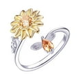 thumbnail image 2 of EGNMCR Rings Women's Anxiety Sunflower Rotating Open Relieves Anxiety Stress a ring, 2 of 5