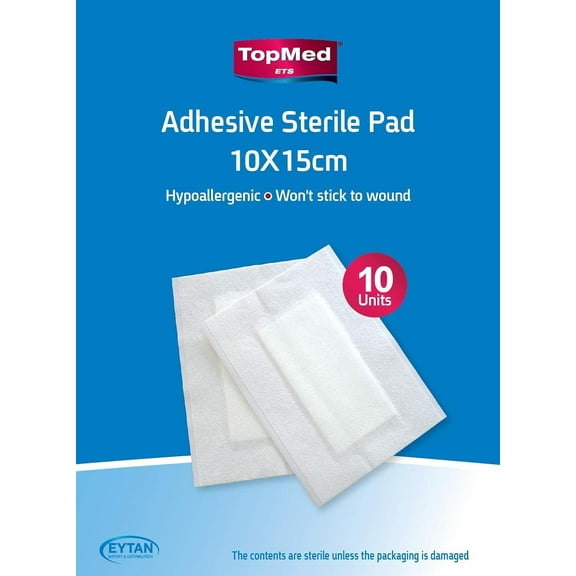 Sterile adhesive pad 10 Count (10 X 15 CM 3.9 X 5.9 Inch)