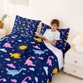 thumbnail image 3 of Erosebridal Retro Dino Pattern Full Size Sheets,Vintage Dinosaur Animals Bed Sheets For Boys Kids 4 Pieces, 3 of 6