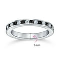 thumbnail image 4 of Bling Jewelry Black White CZ Eternity Band Ring Imitation Onyx Sterling Silver, 4 of 6