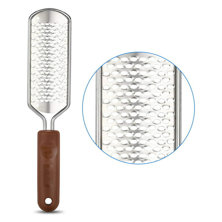  Foot Scrubber Foot File Two Side Dead Skin Callus Remover for  Feet Professional Stainless Steel Heel Scraper Pedicure Tools for Wet and  Dry Feet,Brown : Beauty & Personal Care