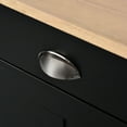 thumbnail image 6 of Kitchen Cart With Black Finish. Drop Counter & Storage. 4 Wheels, 2 Lockable. Sliding Barn Door For Organized Storage Cabinet, Door, Smooth Black, L52.2xw30.5xh36.6 Inch, 6 of 6