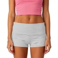 thumbnail image 2 of gakvbuo Mini Shorts for Women's Stripe Pajama Bottoms Shorts Outwear Jogging Walkshort, 2 of 6