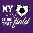 thumbnail image 2 of Wild Bobby, My Heart Is On That Soccer Field, Sports, Unisex Crewneck Graphic Sweatshirt, Purple, X-Large, 2 of 4