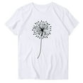 thumbnail image 4 of Liquidation d'Économies d'Été Iumwxz Tunique Coupe Classique T-Shirt d'Été Décontracté Hauts pour Femmes T-Shirt Graphique Floral Hauts T-Shirt à Manches Courtes Col Rond Hauts pour Dames Offres Hebdomadaires Date, 4 of 4