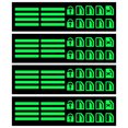 thumbnail image 2 of KAKOWELY 4 Sheets Car Button Stickers Glow Auto Car Stickers Fluorescent Adhesive Decals,4.13X"X1.1"（LxW）, 2 of 4