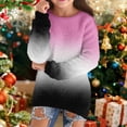 thumbnail image 2 of GiLiling Girls Loose Fluffy Fuzzy Sweater, Fall Winter Crew Neck Long Sleeve Top, Cozy Trendy Kids Shirt, Casual Cute Outfit for Teens (Light Pink, 5-6 Years), 2 of 5