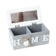 thumbnail image 2 of Caja de almacenamiento de madera, organizador de escritorio, regalos, multifuncional, joyero con 2 compartimentos Azul, 2 of 9