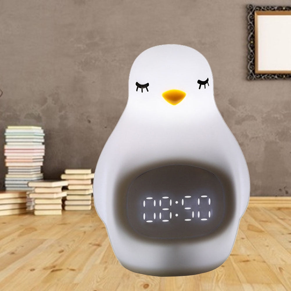 CTIRCHIU Silicone Alarm Clock, White, Accurate Delay, Auto Extinguished, Multiple Alarms