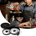 thumbnail image 6 of 3 Tier Bar Glass Rimmer, Margarita Cocktail Salt and Sugar Glass Rimmer,Bartender tool(BLACK), 6 of 7
