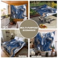 thumbnail image 6 of Blue Marble Large Tapestry for Bedroom Wall Hanging Tapestry, Modern Minimalist Abstract Fluid Art Ceiling Backdrop Tapestries Poster Blanket Wall Decor for Teens Room Living Room Dorm 85" x 90", 6 of 8
