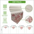 thumbnail image 5 of Pink Thanksgiving Table Runner Linen Burlap Table Runner 36 Inches Small Fall Mushroom Maple Leaves Plants Dresser Scarves for Kitchen Island Coffee Dining Room Party Holiday Decoration 13"x36", 5 of 8