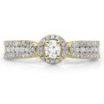 thumbnail image 2 of 0.80 Carat (ctw) 18K Yellow Gold Round Cut Diamond Ladies Bridal Vintage Halo Style Engagement Ring 3/4 CT, 2 of 4