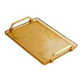 thumbnail image 3 of TISHITA Serving Tray with Handle Storage Organizer Coffee Table Tea Tray Vanity Tray amber medium, 3 of 8
