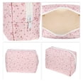 thumbnail image 3 of 1 Pc Bolsa Cosmética Floral Portátil para Mujeres para Vacaciones Viaje de Negocios Rosa Claro Poliéster, 3 of 3