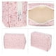 thumbnail image 3 of 1 Pc Bolsa Cosmética Floral Portátil para Mujeres para Vacaciones Viaje de Negocios Rosa Claro Poliéster, 3 of 3