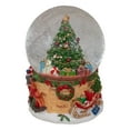 thumbnail image 2 of Northlight Musical Santa Giving Gifts Christmas Tree Snow Globe - 5", 2 of 4