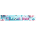 thumbnail image 4 of LUUFILx Welcome Baby Banner with Penguins Glitter Backdrop Decorations for Party Supplies Baby Shower Photography Props Background, 4 of 9