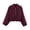 Wine-09, variant on Perfectbot Women's Cropped Bomber Jacket with Relaxed Balloon Sleeves & Collar, Trendy Fall Outerwear