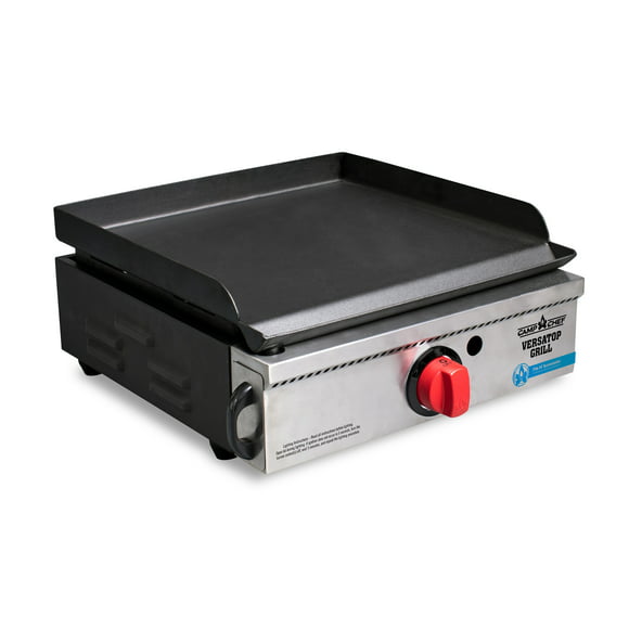 Camp Chef VersaTop Grill, FTG250, Tabletop Propane Stove and Flat Top Griddle