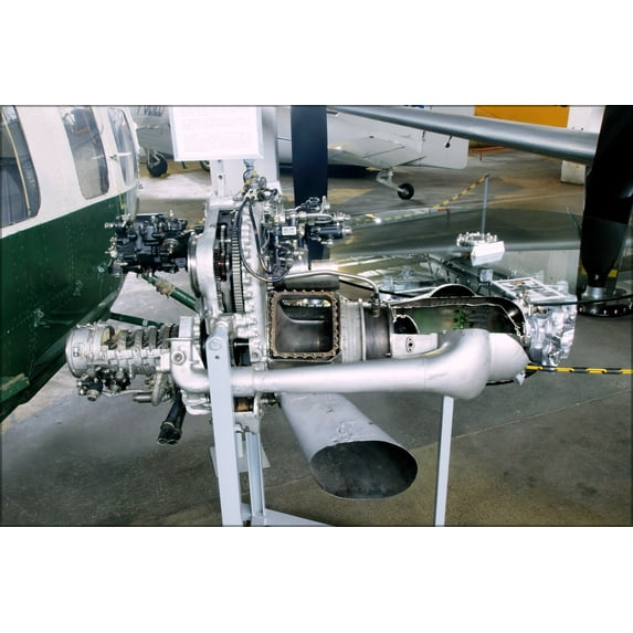 24"x36" Gallery Poster, GTD-350 Mil Mi-2 soviet russian helicopter engine