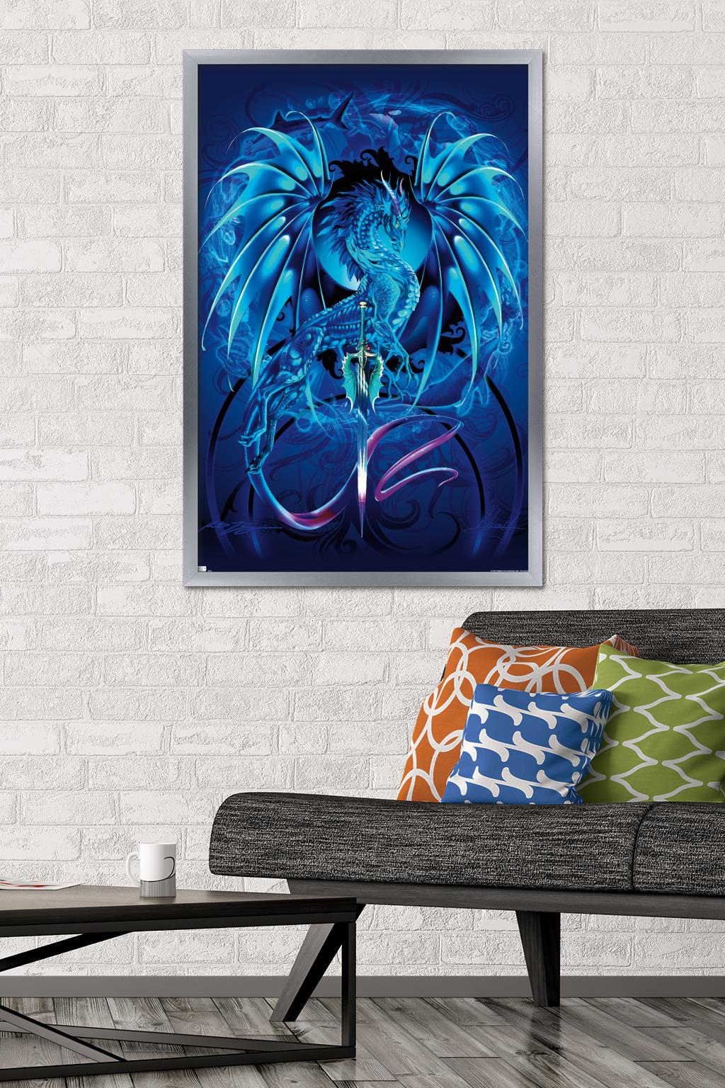 Ruth Thompson - Dragonblade Seablade Wall Poster, 22.375" x 34", Framed