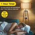 thumbnail image 4 of OUTON Boho Rattan Tripod Floor Lamp with Shelves, Dimmable Standing Lamp with Remote Control,Wood Tall Floor Lamps for Living Room Bedroom Office Farmhouse (Bulb Included), 4 of 8