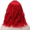 thumbnail image 3 of BERON Red Wigs Short Curly Bob Wig with Bangs Wavy Hair Wigs 14 Inches Women's Synthetic Wigs Daily Party Use, 3 of 5