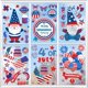 thumbnail image 5 of 4th Of July Window Stickers Removable Independence Day Decor USA Themed Window Clings Temporary Holiday Glass Decals 9pcs, 5 of 7