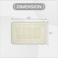 thumbnail image 5 of Better Trends 24" x 40" Bathroom Rug – 100% Cotton, Extra Soft Tufted Reversible Bath Mat, Water-Absorbent, Machine Washable (Ivory) Lilly Crochet Collection, 5 of 7