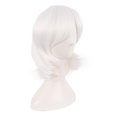 thumbnail image 3 of LinYooLi 16 Inch/40 cm Short Side Bangs Synthetic Fiber Cosplay Layered Wig (White/Azure Blue), 3 of 4