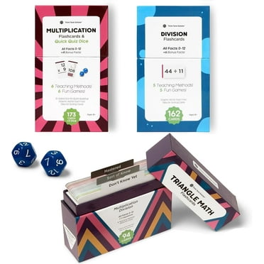 Think Tank Scholar Ultimate Multiplication & Division Math Mastery Flash Cards Bundle Set