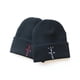 thumbnail image 5 of Sonducket Gorro con letras decorativas de algodón, gorro cálido, cómodo, transpirable, para otoño e invierno, decoración informal, gorros Sombreros Signo blanco negro Sonducket AP013403-02, 5 of 6