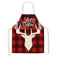 thumbnail image 1 of npkgvia Clearance!Apron,Christmas Decorations,Kitchen Utensils,Christmas Kitchen Cooking Aprons Plaid Aprons Adjustable Buffalo Plaid Baking Apron,Multi-color, 1 of 7
