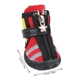 thumbnail image 3 of Greeniant Zapatos para mascotas Botas deportivas para interiores Malla Transpirable Clásico Algodón Cremallera Calzado para mascotas Ropa para mascotas rojo tres Greeniant PT000055-03B, 3 of 6