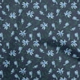 thumbnail image 1 of oneOone Coton Jersey Bleu2 Tissu Floral Rétro Robe Tissu Tissu Imprimé par la Cour 58 Pouces de Large, 1 of 5