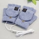 thumbnail image 1 of Guantes calefactables USB para hombre y mujer | Diseño de medio dedo sin dedos | Almohadillas térmicas de doble cara para escribir y jugar | Mitones de punto lavables para el frío y el alivio de la, 1 of 1