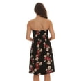 thumbnail image 2 of Riviera Sun Women's Strapless Tube Short Summer Dress - Casual and Comfortable Beach Dresses (Black - Floral 2, 2X), 2 of 3