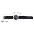 thumbnail image 3 of Reloj de cuarzo para hombre, con calendario, correa de lona, resistente, color negro, 3 of 5
