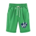 thumbnail image 4 of AXXD Green Boxer Shorts For Women Summer Shorts Printing Elastic Waist 5-inch Pants Drawstring 5-inch Shorts Mother's Day, 4 of 4