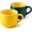 20 oz-Yellow&Dark green, variant on 20 oz Ceramic Mug Set of 2, Yellow and Dark Green Coffee Cups for , Soup, Cereal and Oatmeal, Wide Mouth Large Handle, Microwave Dishwasher Safe