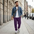 thumbnail image 7 of Dresfit Mens Joggers Drawstring Baggy Sweatpant Winter Fall Loose Fit Athletic Pants Stretch Elastic Cuffs Breathable Running Pant with Pockets S, 7 of 7