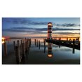 thumbnail image 4 of Lighthouse Ceramic Toothbrush Holder, Calm Dusk at Bay Lighthouse and Wooden Boardwalk Reflections on Water Clouds, Decorative Versatile Countertop for Bathroom, 4.5" X 2.7", Multicolor, by Ambesonne, 4 of 4