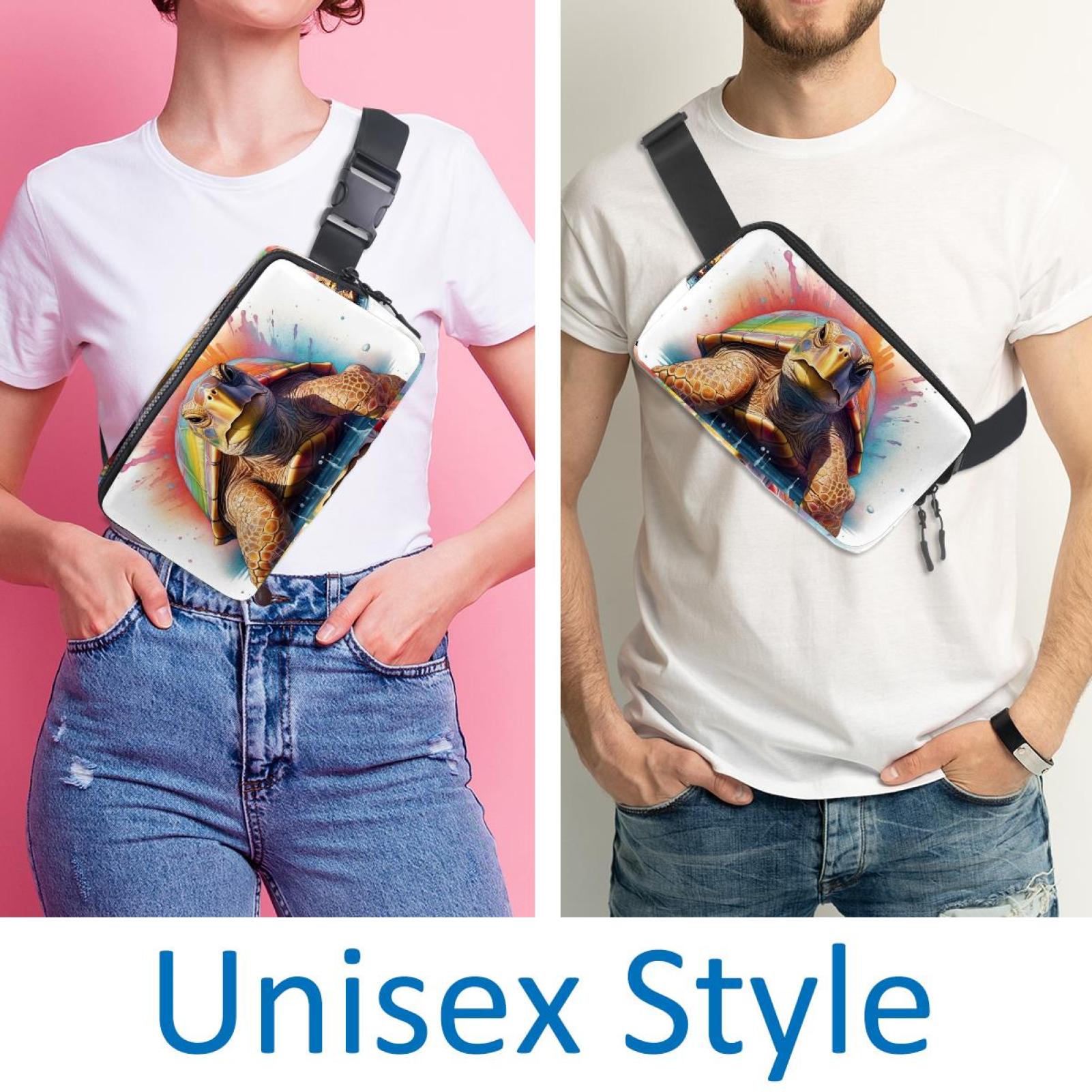 Sea turtle Running Belt Money Belt Waist Bag Cross Body Bag Lightweight Adjustable Extension Strap Unisex Black Kindly Waterproof SportsOutdoor Hiking Cycling Travel Gym Workout Running Belt Bag²