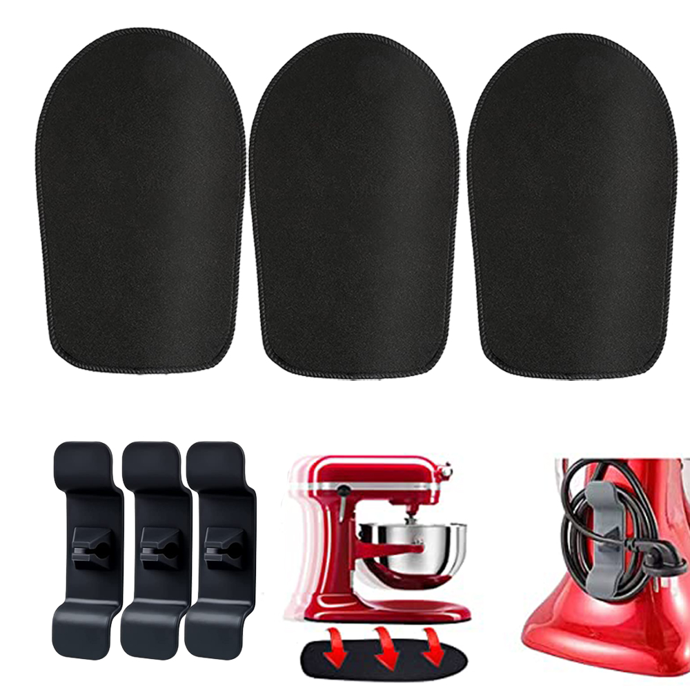 3PCS Stand Mixer Glide Mat for Kitchen Appliances, Glide Stand Mixer Mat for KitchenAid 4.5-5 Quart, +3PCS Cord Organizer - image 1 of 10
