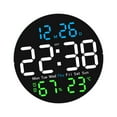 thumbnail image 4 of Calendario de reloj de pared digital  degree f/ degree C conmutable con la semana de la fecha de luz nocturna para el dormitorio de la oficina dormitorio a salón 3 colores, 4 of 8