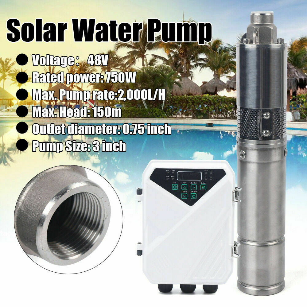 Garden Submersible Water Pump DC60V 600W Solar Powered Deep Well for Home Family 