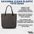 thumbnail image 3 of Savanna Clear Plastic Tote Bags Set of 10, Bulk Pack - Perfect for Employees, Students, And For Everyday Use - Smoke, 3 of 5