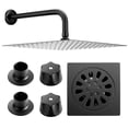 thumbnail image 1 of Regaderas para baño alta presión cuadrada de 12 pulgadas con brazos de ducha de 40 cm cabezal de ducha de acero inoxidable con coladera y maneras de m, 1 of 7